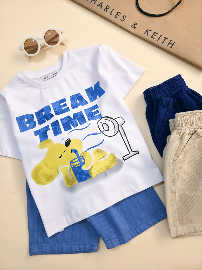 تیشرت تک برند مانکی طرح هاپو- سایز 3تا6