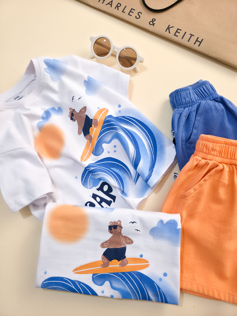 تیشرت تک برند مانکی طرح gap- سایز 3تا6